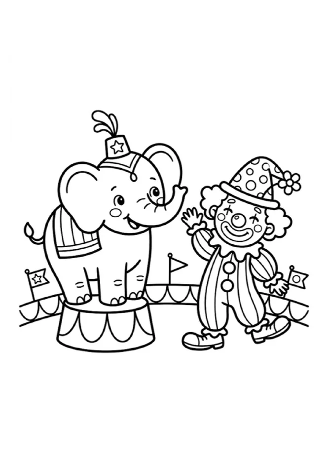 Desenhos de Circo Para Colorir para imprimir e colorir - imagem 10